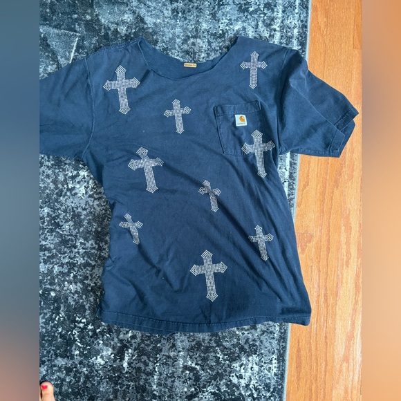 Carhartt Dresses & Skirts - Carhartt iamkokola Navy Cross Print Tee